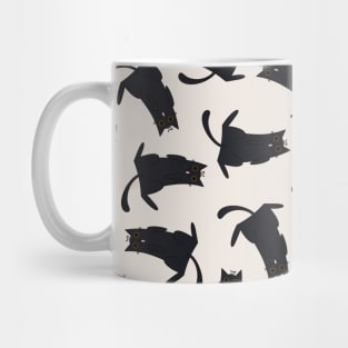 Happy Black Cat Pattern Mug